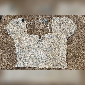 Flowered Crop Top